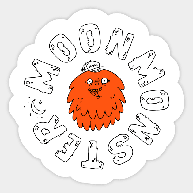 Moonmonster Logo - NASA Boy Sticker by gocomedyimprov